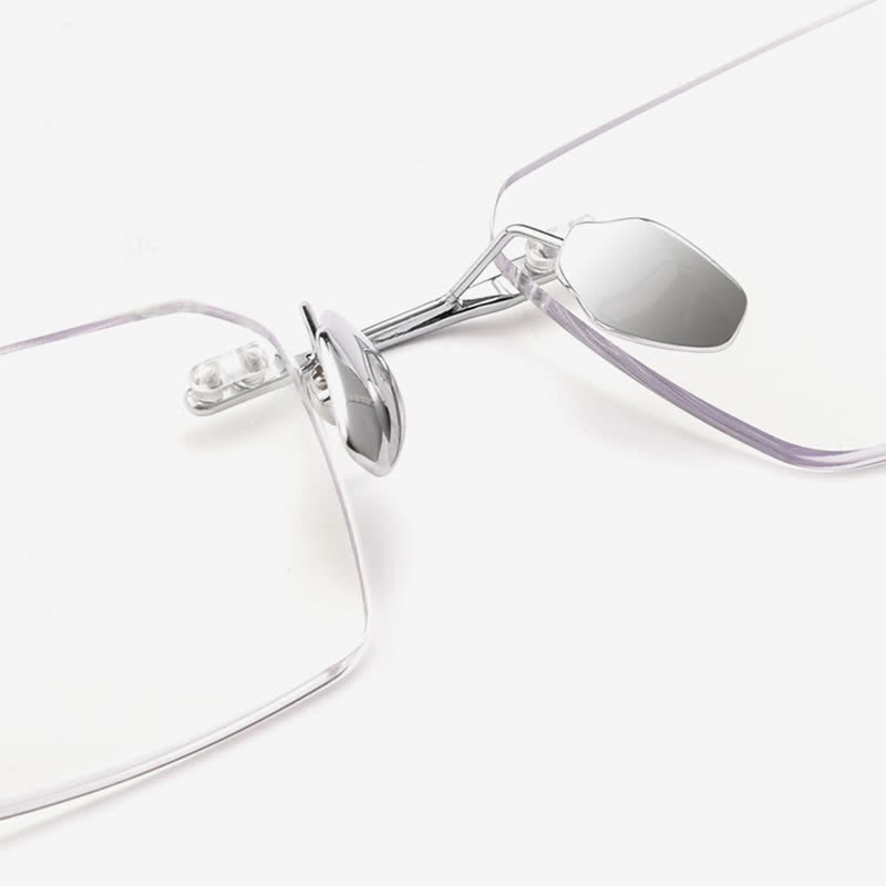 Spykay™ EG26903 Retro Simple Rectangle Frame Anti-blue Light Hipster Rimless Glasses - image 11
