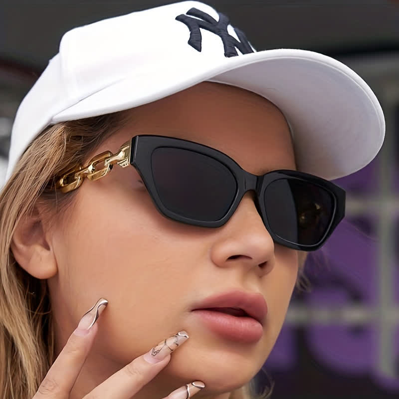 Spykay™ SG60953 Retro Cat-Eye Chain Temples Trendy Sunglasses - image 4