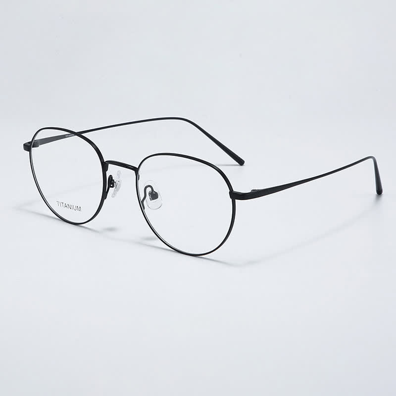 Spykay™ EG26857 Round Titanium Lightweight Frame Anti-blue Light Simple Glasses - Black - image 9