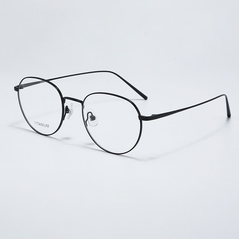 Spykay™ EG26857 Round Titanium Lightweight Frame Anti-blue Light Simple Glasses - Black - image 9