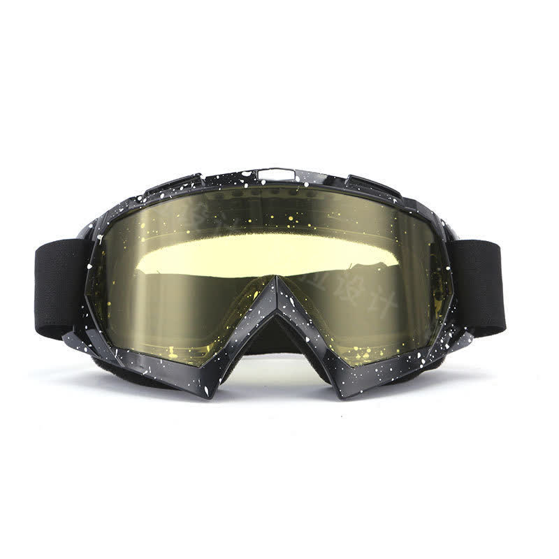 Spykay™ SG60982 Retro Over Glasses Windproof Ski Goggles Motorcycle Goggles for Men Women  - Black/Yellow - image 12
