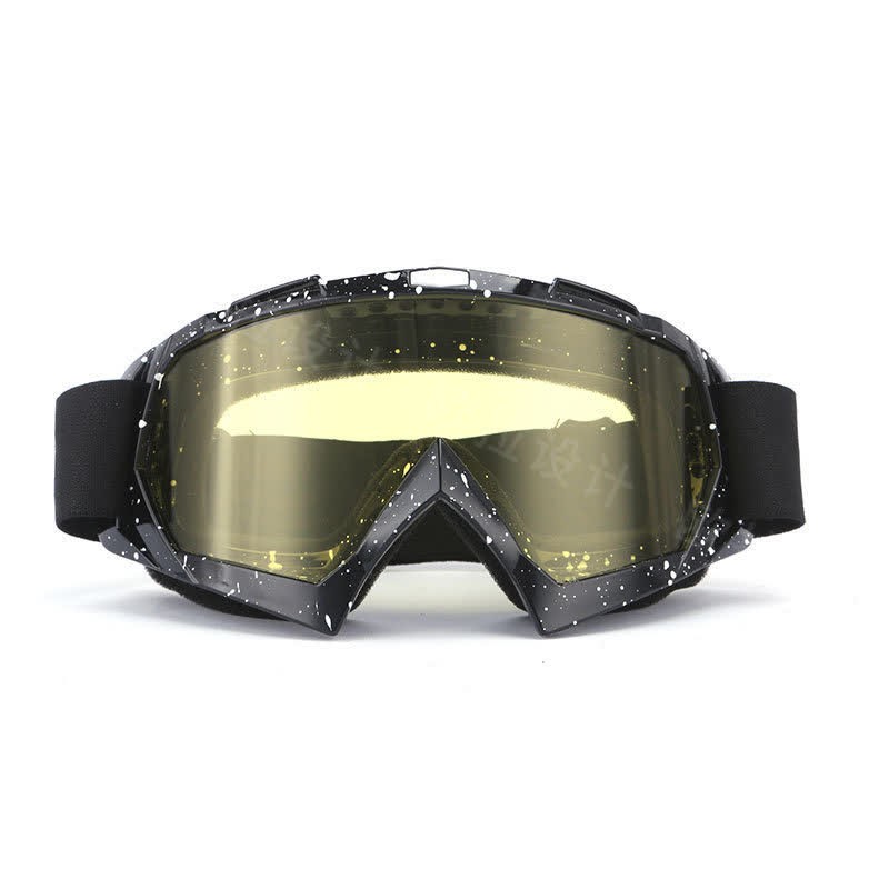 Spykay™ SG60982 Retro Over Glasses Windproof Ski Goggles Motorcycle Goggles for Men Women  - Black/Yellow - image 12