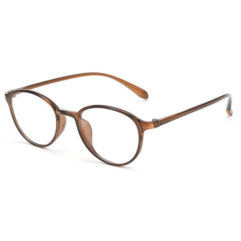 Spykay™ EG26845 Lightweight Round Frame Anti-blue Light Simple Glasses - Coffee - image 11