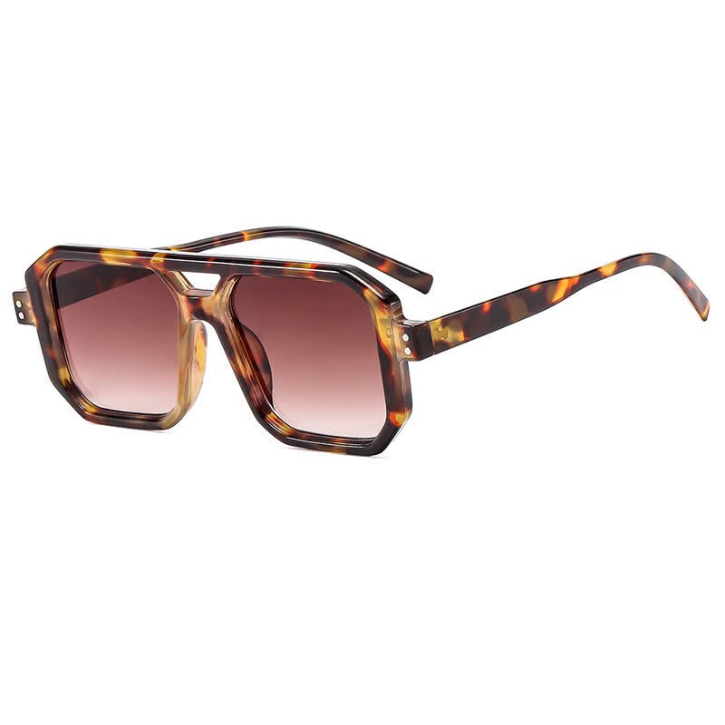 Spykay™ SG60875 Trendy Square Frame Double Bridges Sunglasses