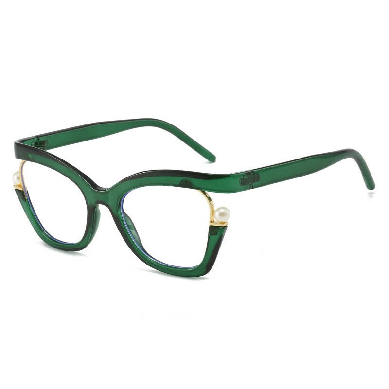 Spykay™ EG26758 Anti-blue Light Pearl Decor Irregular Oversized Eyeglasses - Green - image 22