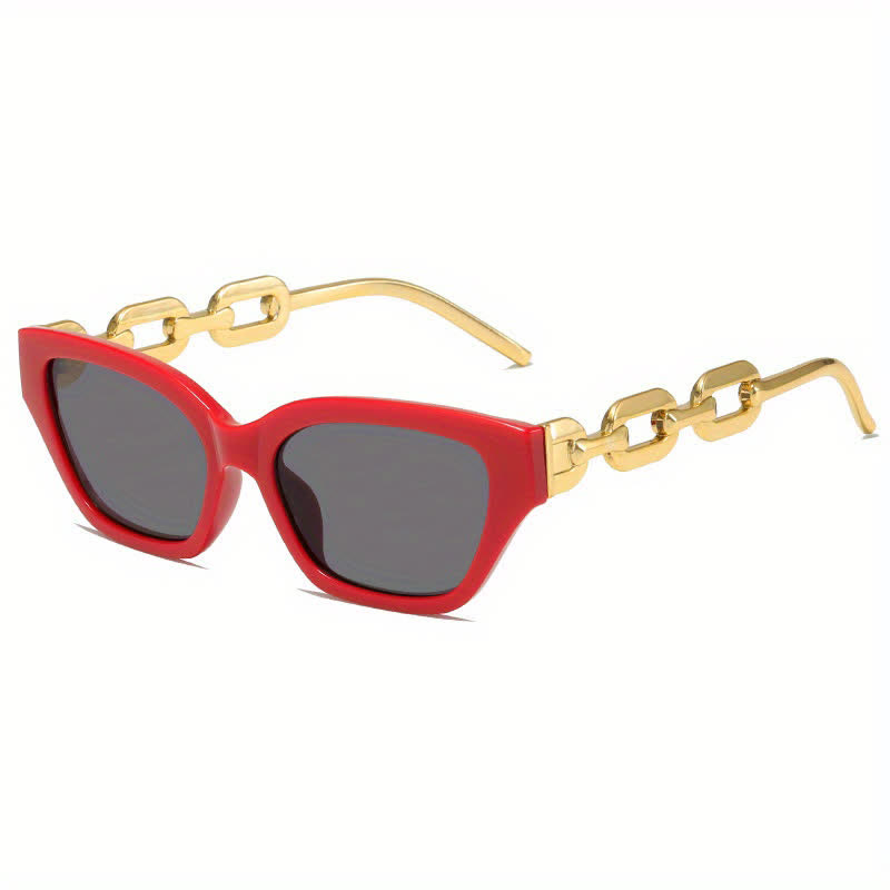 Spykay™ SG60953 Retro Cat-Eye Chain Temples Trendy Sunglasses - Red - image 11