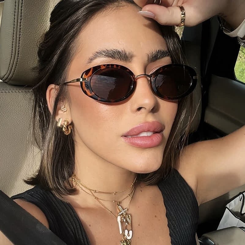 Spykay™ SG60840 Vintage Small Oval Frame Sunglasses