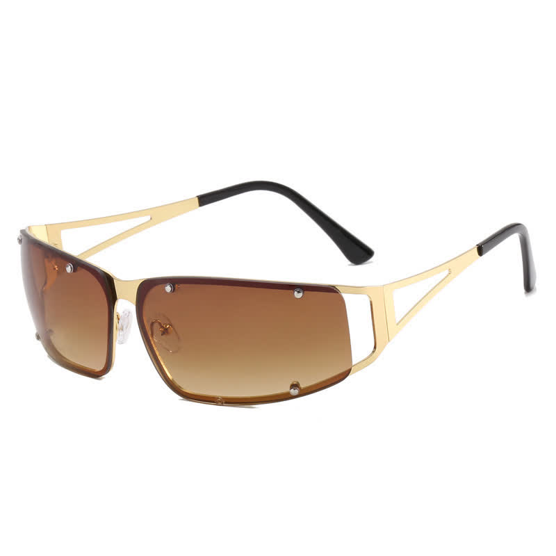 Spykay™ SG60668 Y2K Driving Cycling Sunglasses - Golden/Brown - image 1