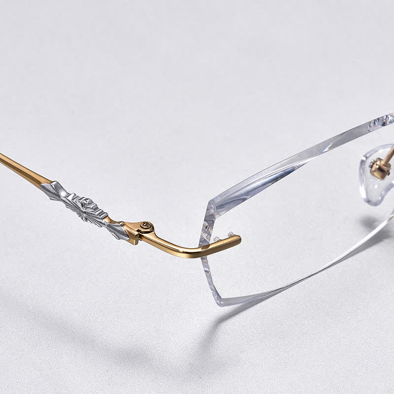 Spykay™ EG26918 Unsiex Retro Rectangle Titanium Frame Anti-blue Light Rimless Glasses - image 8