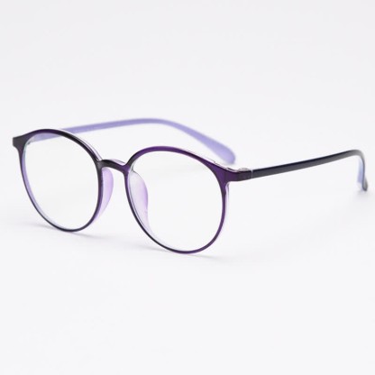 Spykay™ EG26865 Large Round Frame Anti-blue Light Simple Classic Lightweight Glasses  - Purple - image 9