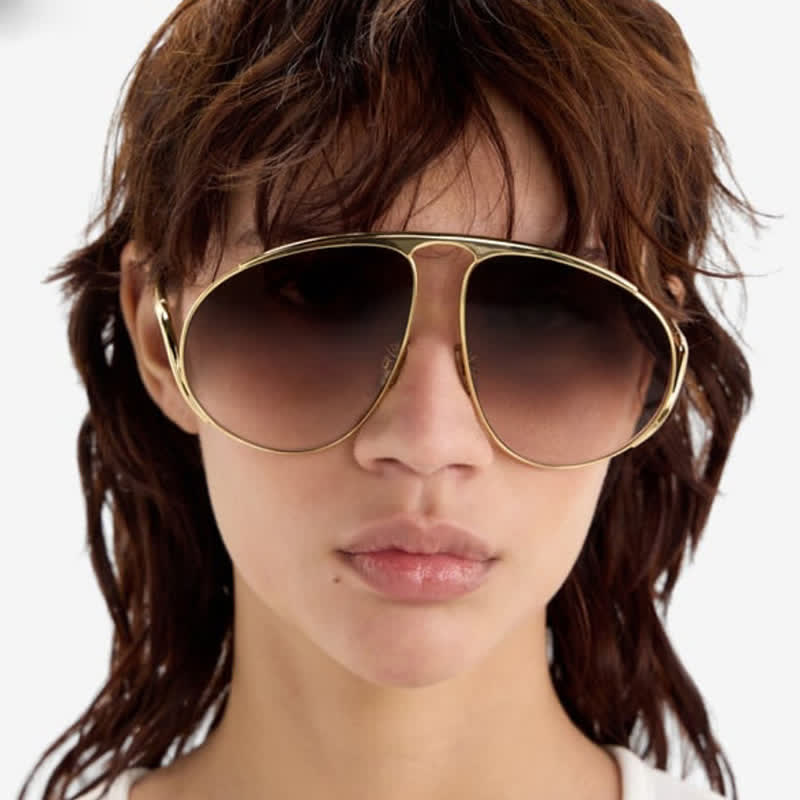 Spykay™ SG60914 Hipster Metal Temples Aviator Sunglasses