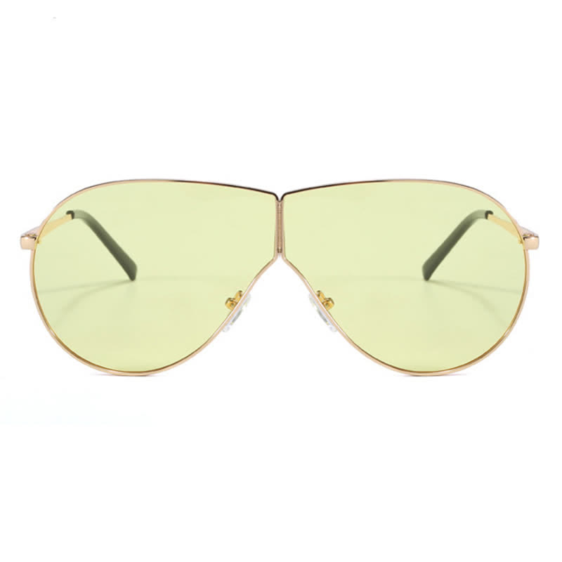 Spykay™ SG60915 Hipster One-piece Metal Temples Aviator Sunglasses