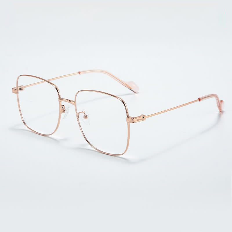 Spykay™ EG26904 Retro Simple Square Frame Anti-blue Light Hipster Glasses - Rose Golden - image 6