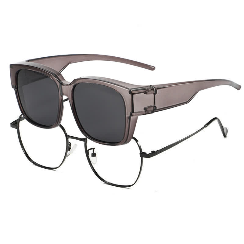Spykay™ SG60957 Fit Over Glasses Square Frame Polarized Sunglasses for Women Men - Grey - image 12
