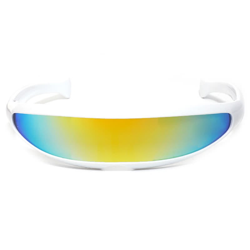 Spykay™ SG61011 One-piece Color Mirror Lens Monolens Cyclops Robotic Futuristic Narrow Y2K Punk Sunglasses - image 21