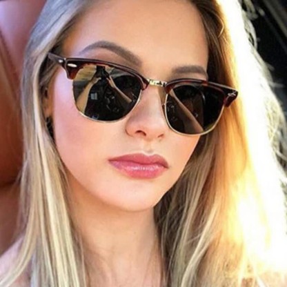 Spykay™ SG60929 Semi-Rimless Polarized Square Frame Browline Sunglasses for Fishing&Driving - Leopard/Golden - image 31