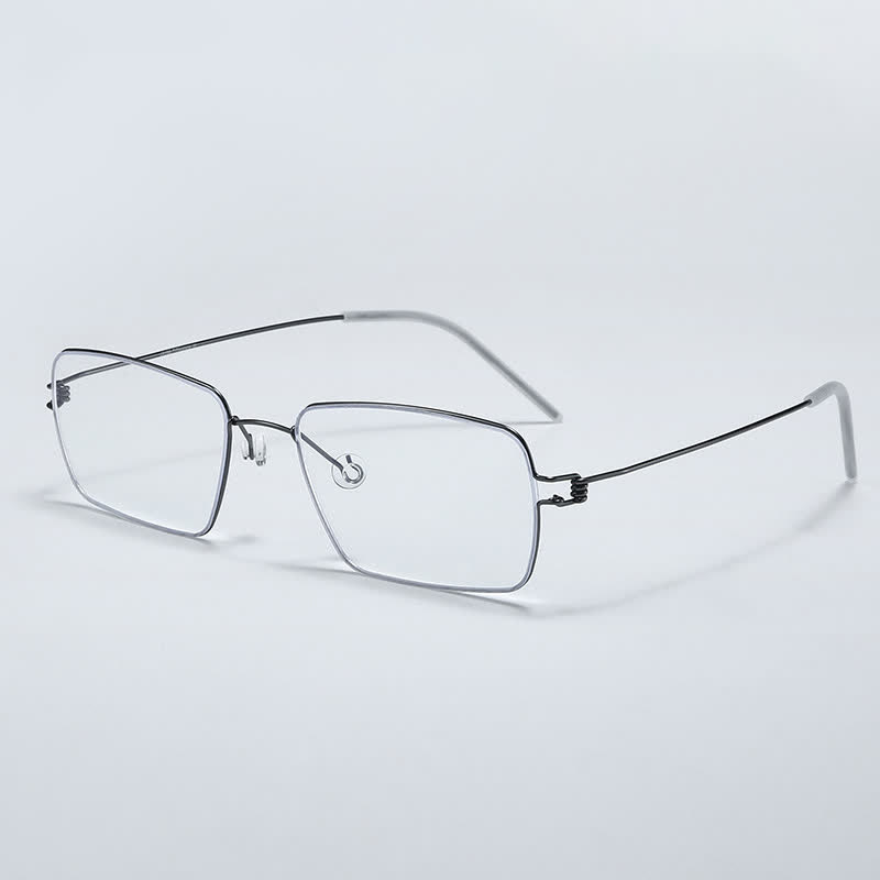 Spykay™ EG26905 Retro Simple Rectangle Frame Anti-blue Light Hipster Glasses - Black - image 5