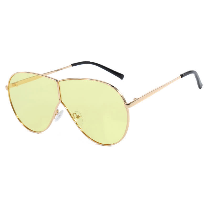 Spykay™ SG60915 Hipster One-piece Metal Temples Aviator Sunglasses
