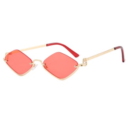 Spykay™ SG60868 Semi-Rimless Rhombus Small Frame Sunglasses - Pink - image 25