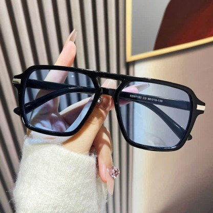 Spykay™ SG61014 Square Frame Double Bridges Classic Sunglasses - Black/Blue - image 23