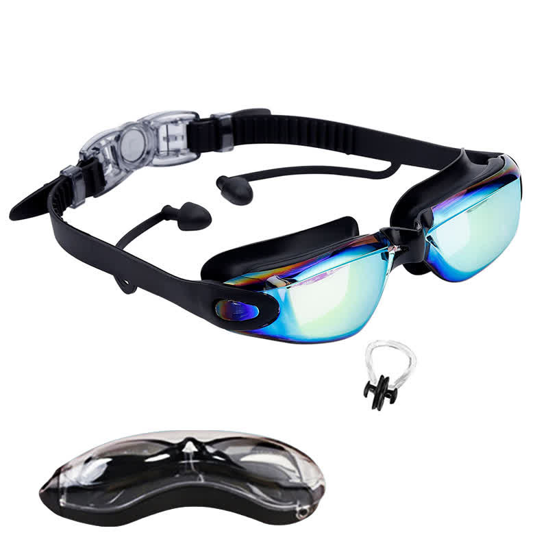 Spykay™ SG61021 Swimming Goggles No Leaking Full Protection Adult Men Women Youth with Earplugs,Nose clip and Case  - B-Black/Blue - image 19