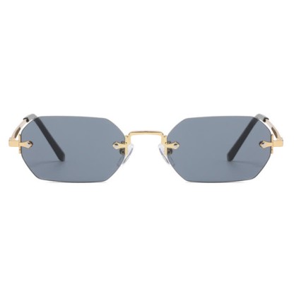 Spykay™ SG60884 Geometric Rimless Metal Temples Sunglasses