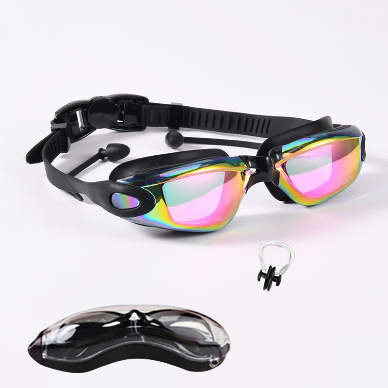 Spykay™ SG61021 Swimming Goggles No Leaking Full Protection Adult Men Women Youth with Earplugs,Nose clip and Case  - B-Black/Golden - image 17