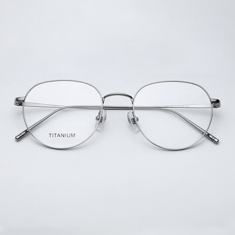 Spykay™ EG26857 Round Titanium Lightweight Frame Anti-blue Light Simple Glasses - image 12