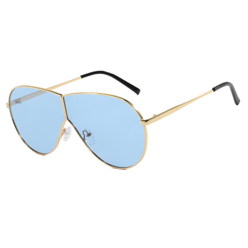 Spykay™ SG60915 Hipster One-piece Metal Temples Aviator Sunglasses