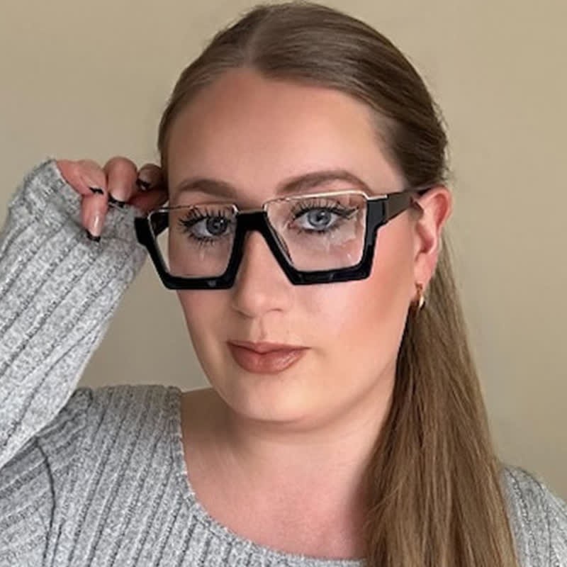 Spykay™ EG26785 Square Frame Trendy Semi-Rimless Anti-blue Light Glasses