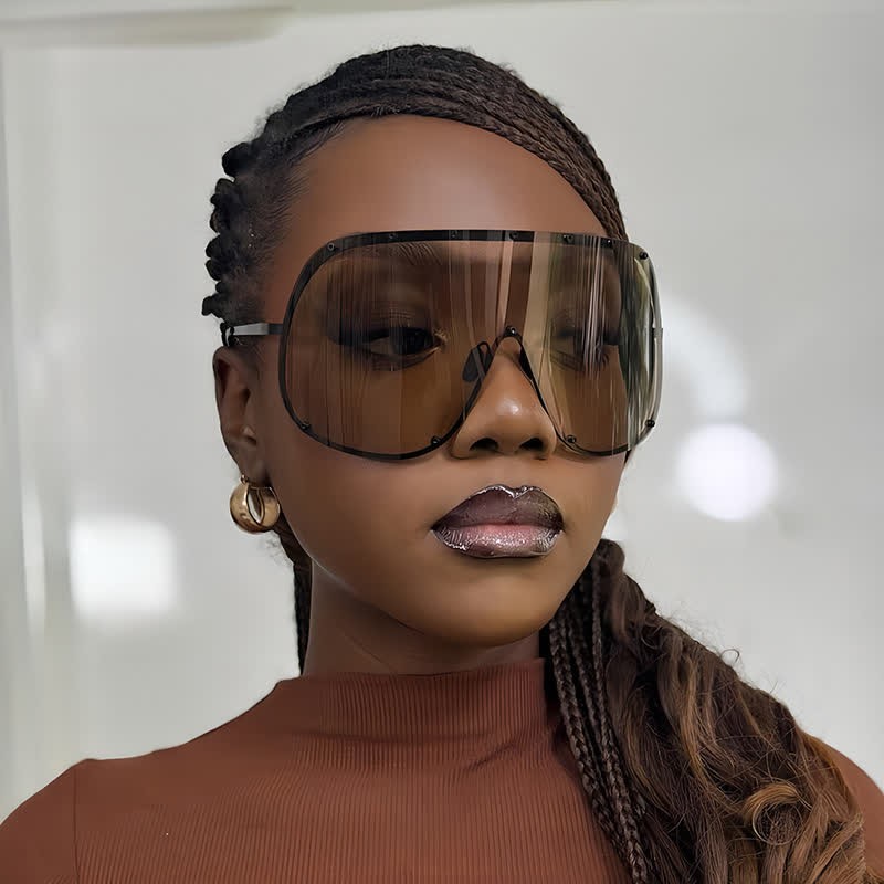 Spykay™ SG60757 Unisex Hipster One-piece Polarized Aviator Sunglasses - image 6