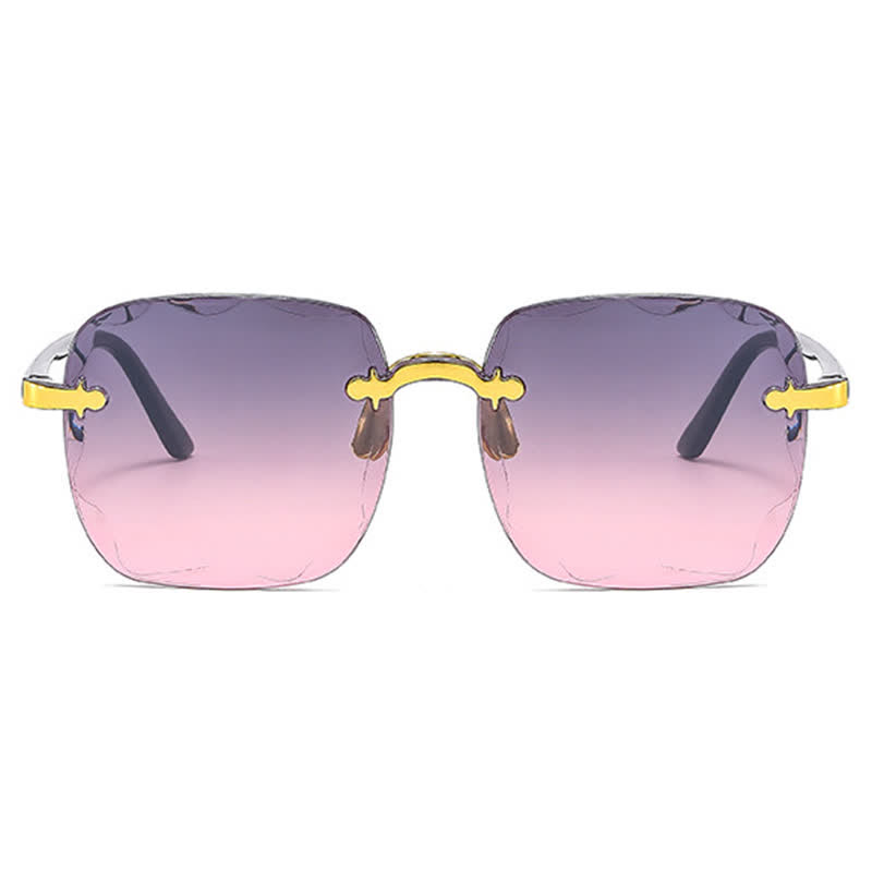 Spykay™ SG61010 Square Frame Oversized Trendy Rimless Sunglasses - image 11