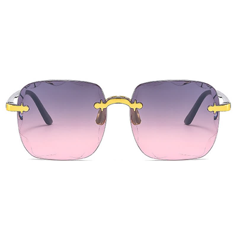 Spykay™ SG61010 Square Frame Oversized Trendy Rimless Sunglasses - image 11