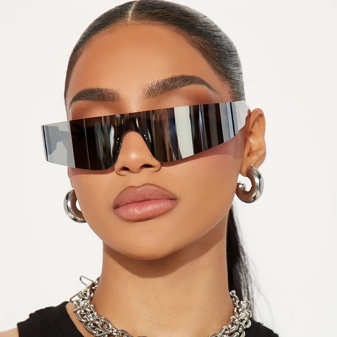 Spykay™ SG1026 Frameless Sunglasses Futuristic Women's Punk Sports Sunglasses Rimless Fashion Sunglasses - image 12