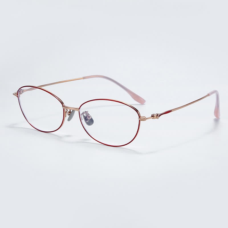 Spykay™ EG26856 Butterfly Titanium Lightweight Frame Anti-blue Light Simple Glasses - Rose/Golden - image 9