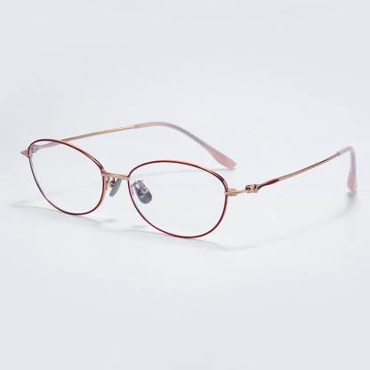 Spykay™ EG26856 Butterfly Titanium Lightweight Frame Anti-blue Light Simple Glasses - Rose/Golden - image 9