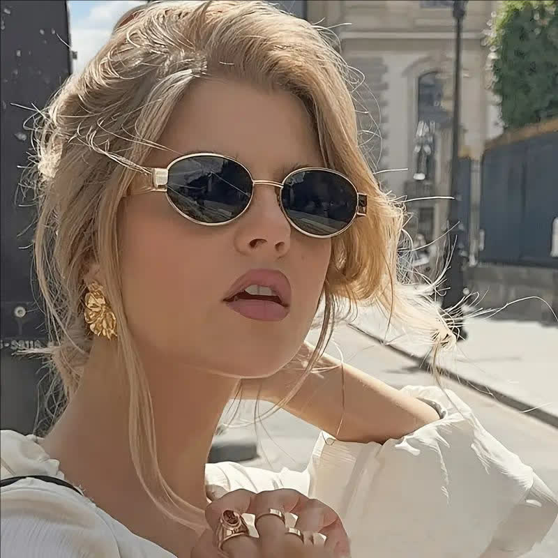 Spykay™ SG60707 Oval Frames Metal Temples Retro-Vinatge Sunglasses - image 7