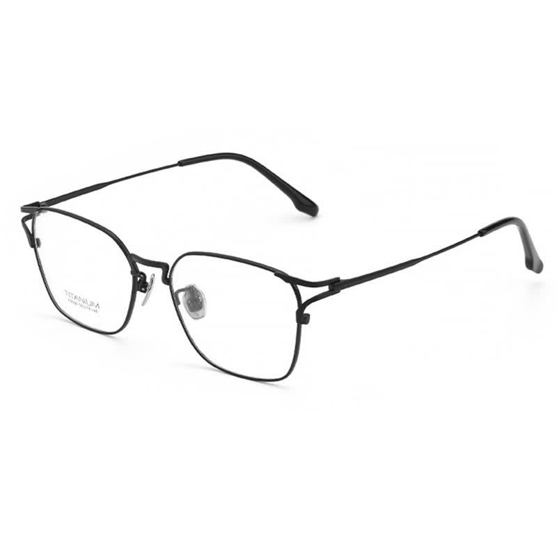 Spykay™ EG26846 Lightweight Titanium Square Frame Anti-blue Light Simple Glasses - Black - image 3