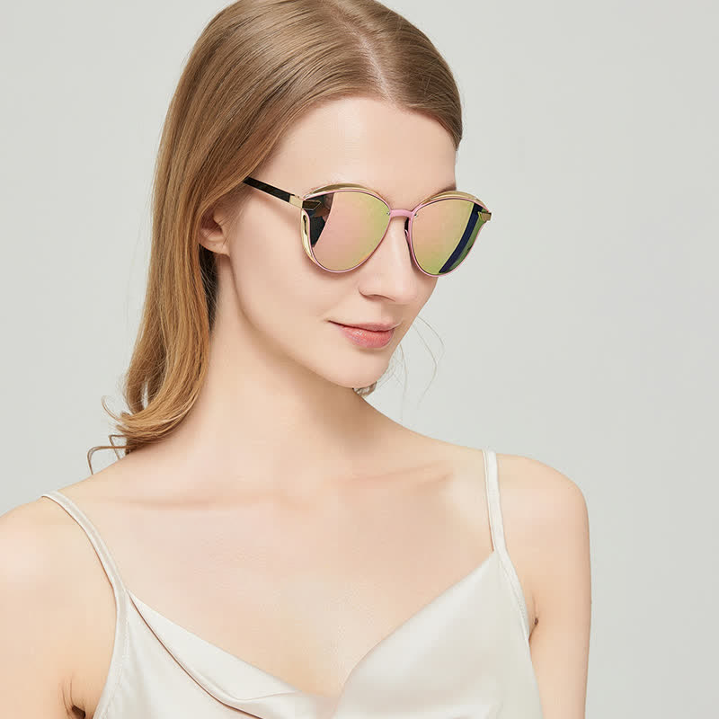 Spykay™ SG60950 Polarized Vintage Round Frame Mirror Lenses Trendy Sunglasses - image 2