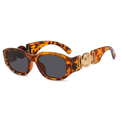 Spykay™ SG60708 Geometric Frames Thickened Temples Sunglasses - Leopard Print - image 16