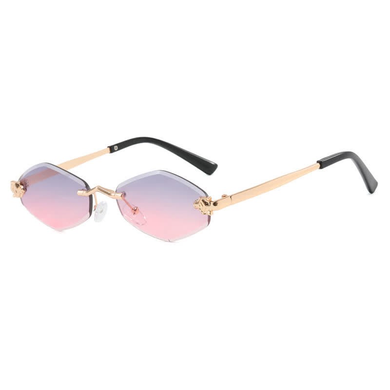 Spykay™ SG60684 Rhombus Frame Rimless Sunglasses - Pink - image 11