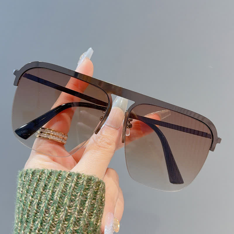 Spykay™ SG60864 Square Frame Semi-Rimless Oversized Sunglasses - image 18