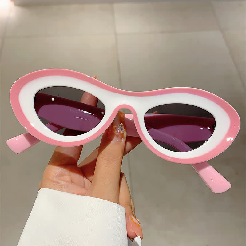 Spykay™ SG1011 Y2K Oval Frame Dopamine Color Sunglasses