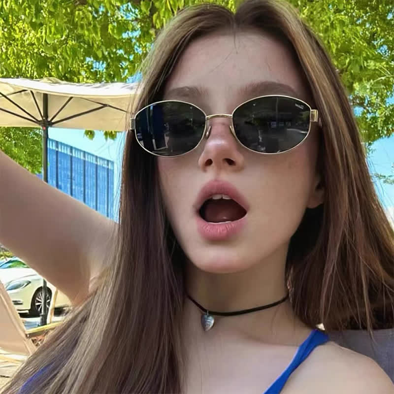 Spykay™ SG60768 Unisex Oval Frame Retro Sunglasses with Nylon Lense - image 15