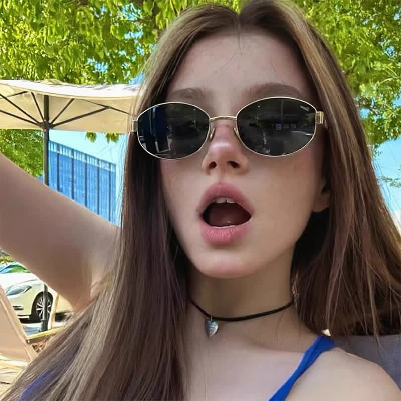 Spykay™ SG60768 Unisex Oval Frame Retro Sunglasses with Nylon Lense - image 15