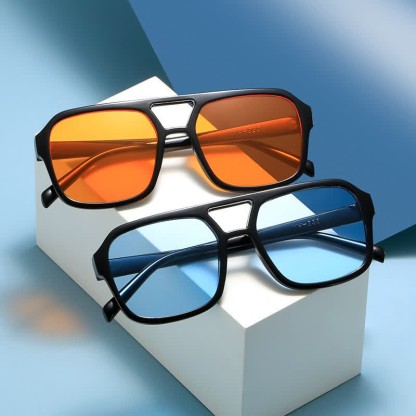 Spykay™ SG60718 Double Bridges Square Frames Retro-Vintage Sunglasses - image 37