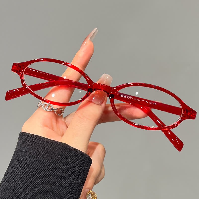 Spykay™ EG26885 Anti-blue Light Retro Small Oval Frame Y2K Hipster Eyeglasses - Red - image 21
