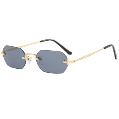 Spykay™ SG60884 Geometric Rimless Metal Temples Sunglasses