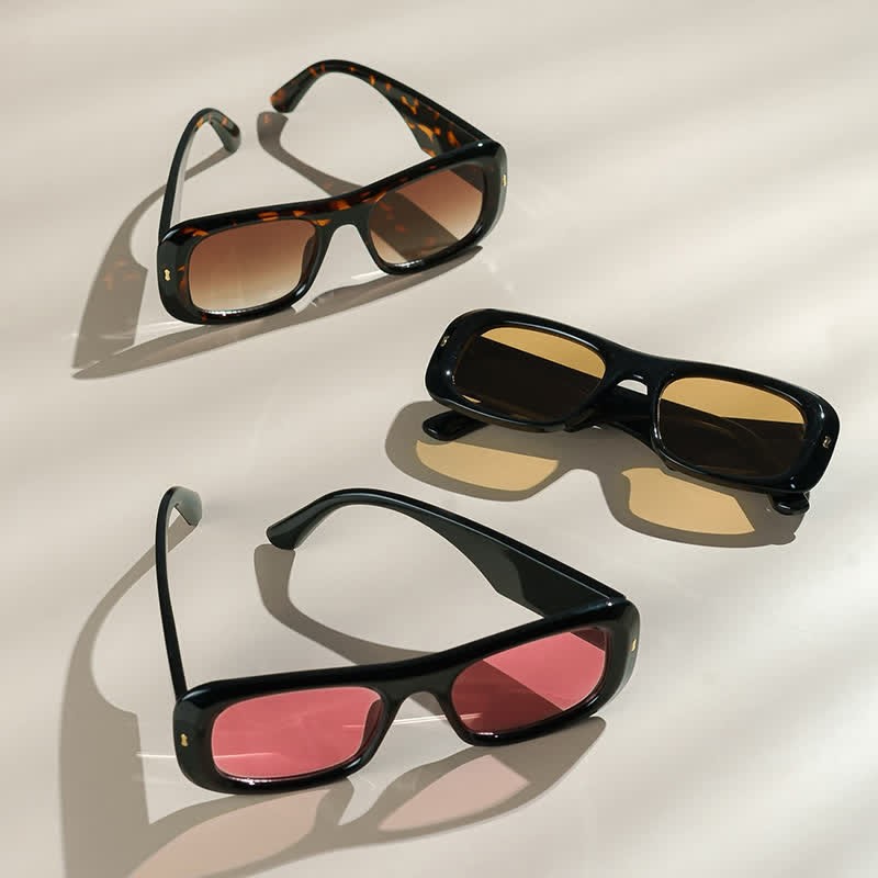 Spykay™ SG60905 Arrow Decor Square Frame Thick Sunglasses