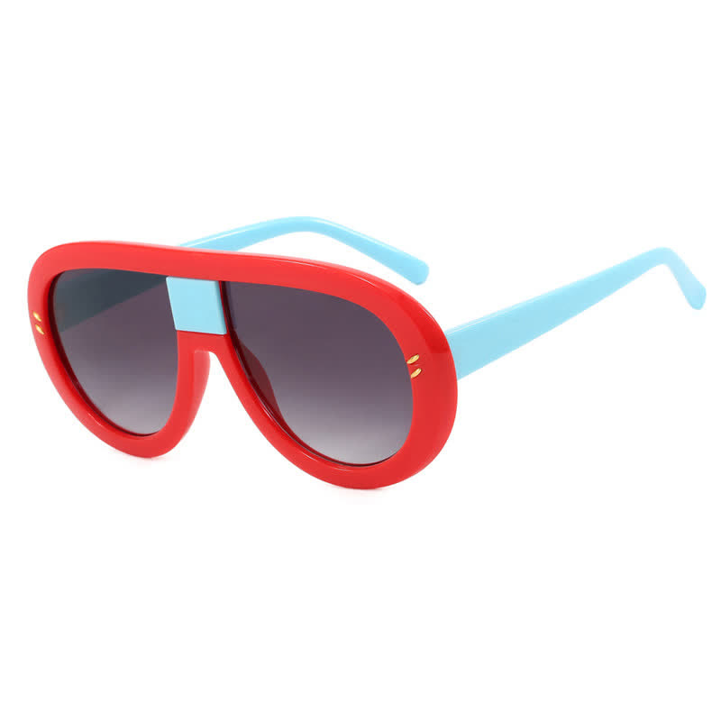 Spykay™ SG61013 Oversized Fashion Aviator Sunglasses - Red - image 5